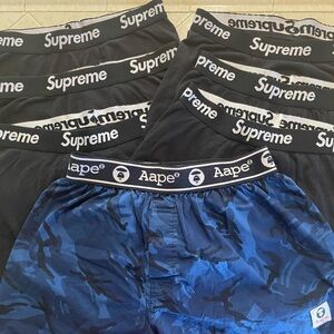 Size medium Supreme boxers no holes or stains 8 total